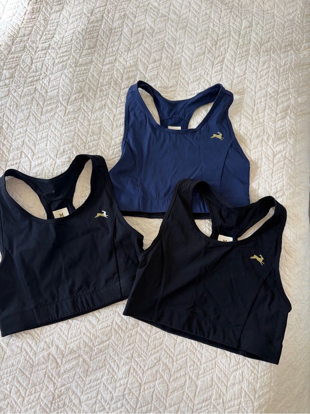 Tracksmith Allston Racerback Sports Tanks - Navy & Black